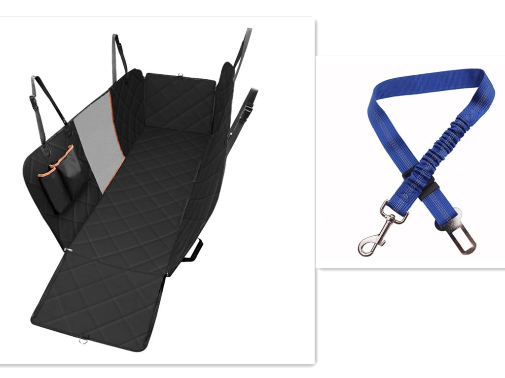 Housse de siège de voiture pour chien, vue en maille, hamac de transport pour animaux de compagnie, protection de sécurité, tapis de siège arrière de voiture avec fermeture éclair et poche pour voyage